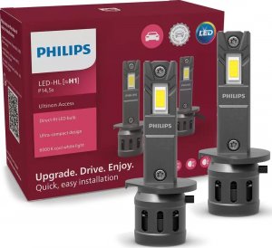 Philips PHILIPS ŻARÓWKI LED H1 ULTINON ACCESS 6000K KOMPAKTOWE ŁATWY MONTAŻ 2SZT 1