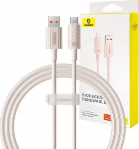 Kabel USB Baseus Baseus Habitat Series Fast Charging Cable USB to Type-C 100W 1m Wheat Pink 1