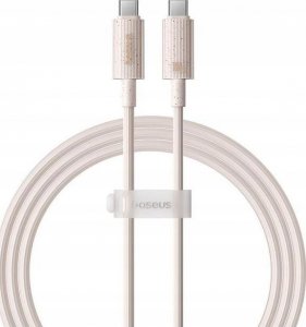 Kabel USB Baseus Baseus Habitat Series Fast Charging Cable Type-C to Type-C 100W 1m Wheat Pink 1