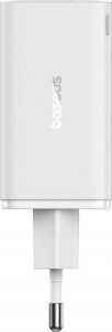 Ładowarka Baseus OS-Baseus GaN6 Pro Fast Charger 2C+2U 65W EU Moon White((With:Mini White Cable Type-C to Type-C 100W(20V/5A) 1m White） 5