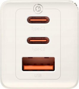 Ładowarka Baseus DZ-EU KA Baseus GaN5 Ultra Fast Charger 2C+U 65W EU Set Stellar White (Include：Baseus Xiaobai series fast charging Cable Type-C to Type-C 100W(20V/5A) 1m Stellar White） 6