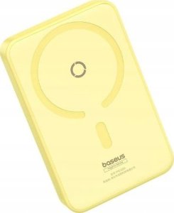 Powerbank Baseus OS-Baseus MagPro Magnetic Bracket Wireless Fast-Charging Power Bank 5000mAh 20W Lemon Yellow (with Simply Series Charging Cable Type-C to Type-C (20V/3A) 30cm White) 5