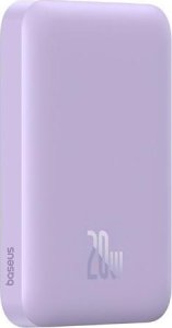 Powerbank Baseus OS-Baseus Magnetic Mini Air Wireless Fast Charge Power Bank 6000mAh 20W Nebula Purple（With Simple Series Charging Cable Type-C to Type-C (20V/3A) 30cm White) 1
