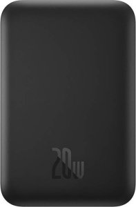 Powerbank Baseus OS-Baseus Magnetic Mini Air Wireless Fast Charge Power Bank 6000mAh 20W Cluster Black（With Simple Series Charging Cable Type-C to Type-C (20V/3A) 30cm Black) 1