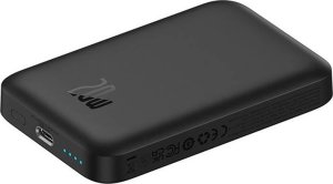 Powerbank Baseus OS-Baseus Magnetic Mini Air Wireless Fast Charge Power Bank 6000mAh 20W Cluster Black（With Simple Series Charging Cable Type-C to Type-C (20V/3A) 30cm Black) 7