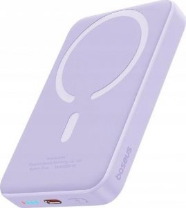 Powerbank Baseus OS-Baseus Magnetic Mini Air Wireless Fast Charge Power Bank 10000mAh 20W Nebula Purple（With Simple Charging Cable Type-C to Type-C (20V/3A) 30cm White) 5