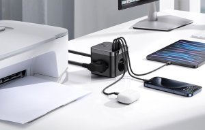 Ładowarka Baseus OS-Baseus PowerCombo Cube Power Strip 3AC+2U+2C 30W 1.5m EU Cluster Black 3