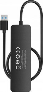 HUB USB Baseus Baseus UltraJoy Series 4-Port HUB Lite 50cm Cluster Black（USBA to USB3.0*4） 3