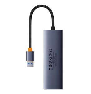 Stacja/replikator Baseus OS-Baseus UltraJoy Series 4-Port HUB Space Grey（USBA to USB3.0*3+RJ45*1） 2