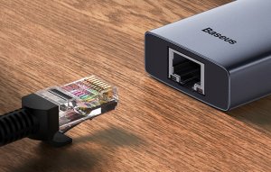 Stacja/replikator Baseus OS-Baseus UltraJoy Series 4-Port HUB Space Grey（USBA to USB3.0*3+RJ45*1） 9