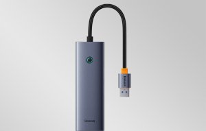 Stacja/replikator Baseus OS-Baseus UltraJoy Series 4-Port HUB Space Grey（USBA to USB3.0*3+RJ45*1） 10