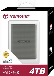 Dysk zewnętrzny SSD Transcend ESD360C 4TB Szary (TS4TESD360C) 4