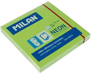 Milan Karteczki neonowe 75x75 mm zielone (282090) 1