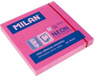 Milan Karteczki neonowe 75x75 mm różowe 1