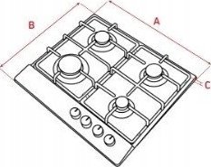 Płyta grzewcza Amica Płyta gazowo-szklana PGCIN622QpFTB 7