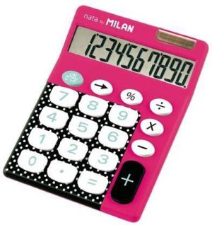 Kalkulator Milan Kalkulator 10-pozycyjny Dots & Buttons rĂłĹĽowy 1