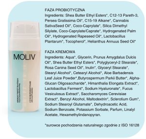 MOLIV Krem do twarzy nawilżający z żywymi probiotykami 30ml 10
