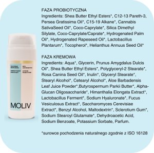 MOLIV Krem do twarzy nawilżający z żywymi probiotykami 30ml 4
