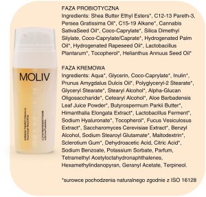 MOLIV Odżywczy krem do twarzy z żywymi probiotykami 30ml 11