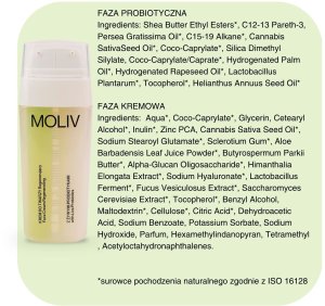 MOLIV Regenerujący krem do twarzy z żywymi probiotykami 30ml 11