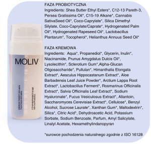 MOLIV Anti-Aging Krem do twarzy z żywymi probiotykami 30ml 10