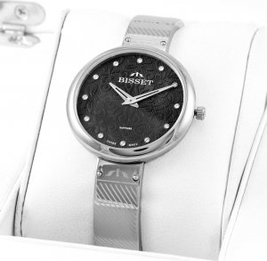 Zegarek Bisset Zegarek damski Bisset BSBF20SIBX03BX CYRKONIE srebrny 4