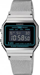 Zegarek Casio Zegarek damski Casio A700WEMS-1BEF srebrny 1