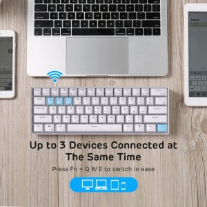 Klawiatura Royal Kludge Klawiatura mechaniczna Royal Kludge RK61 RGB, red switch (biała) 3