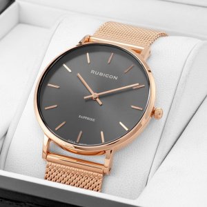 Zegarek Rubicon Zegarek damski Rubicon RBN060 różowe złoto 5
