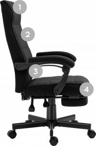 Krzesło biurowe MarkAdler Fotel Obrotowy Biurowy Nowoczesny Boss 4.4 Czarny 5