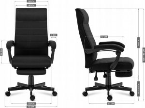 Krzesło biurowe MarkAdler Fotel Obrotowy Biurowy Nowoczesny Boss 4.4 Czarny 7