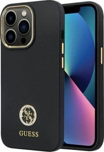 Guess Guess GUHCP13XM4DGPK iPhone 13 Pro Max 6.7" czarny/black hardcase Silicone Logo Strass 4G 1