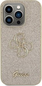 Guess GUHCP15LHG4SGD iPhone 15 Pro 6.1" złoty/gold hardcase Glitter Script Big 4G 3