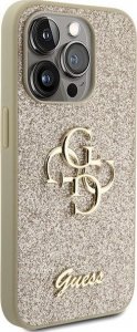 Guess GUHCP15LHG4SGD iPhone 15 Pro 6.1" złoty/gold hardcase Glitter Script Big 4G 4
