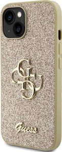 Guess GUHCP15SHG4SGD iPhone 15 6.1" złoty/gold hardcase Glitter Script Big 4G 2