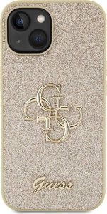 Guess GUHCP15SHG4SGD iPhone 15 6.1" złoty/gold hardcase Glitter Script Big 4G 3