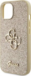 Guess GUHCP15SHG4SGD iPhone 15 6.1" złoty/gold hardcase Glitter Script Big 4G 6