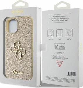 Guess GUHCP15SHG4SGD iPhone 15 6.1" złoty/gold hardcase Glitter Script Big 4G 8