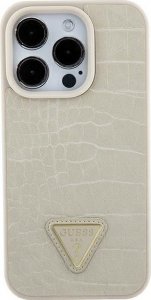 Guess Guess GUHCP15SPCRTHCD iPhone 15 6.1" złoty/gold hardcase Croco Triangle Metal Logo 1