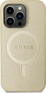Guess Guess GUHMP15SPSAHMCB iPhone 15 6.1" złoty/gold hardcase Saffiano MagSafe 1