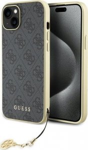 Guess Guess GUHCP15MGF4GGR iPhone 15 Plus 6.7" szary/grey hardcase 4G Charms Collection 1