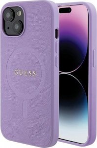 Guess Guess GUHMP15MPSAHMCU iPhone 15 Plus 6.7" fioletowy/purple hardcase Saffiano MagSafe 1