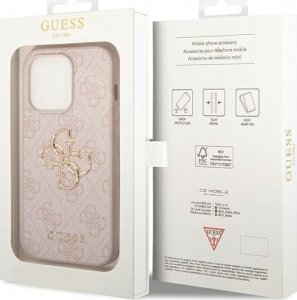 Guess GUHCP15X4GMGPI iPhone 15 Pro Max 6.7" różowy/pink hardcase 4G Big Metal Logo 8