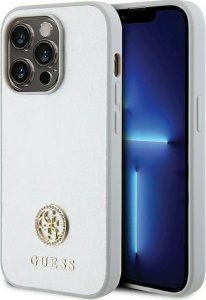 Guess Guess GUHCP15LPS4DGPS iPhone 15 Pro 6.1" srebrny/silver hardcase Strass Metal Logo 1