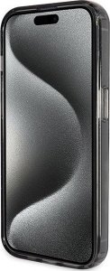 Guess Guess GUHMP15LHRSGSK iPhone 15 Pro 6.1" czarny/black hardcase Ring Stand Script Glitter MagSafe 5