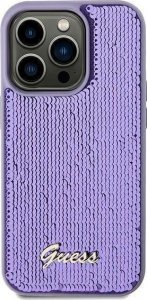 Guess Guess GUHCN61PSFDGSU iPhone 11 / Xr 6.1" fioletowy/purple hardcase Sequin Script Metal 1