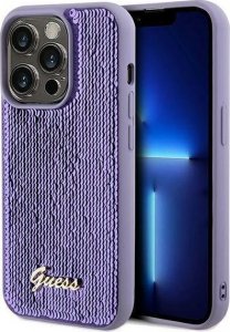 Guess Guess GUHCP13XPSFDGSU iPhone 13 Pro Max 6.7" fioletowy/purple hardcase Sequin Script Metal 1