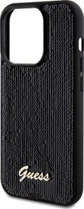 Guess Guess GUHCP14LPSFDGSK iPhone 14 Pro 6.1 czarny/black hardcase Sequin Script Metal 6