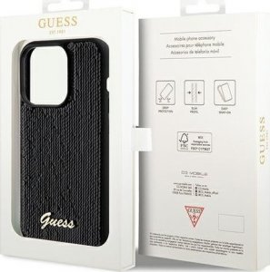 Guess Guess GUHCP14LPSFDGSK iPhone 14 Pro 6.1 czarny/black hardcase Sequin Script Metal 8
