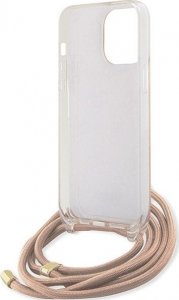 Guess Guess GUHCP15LHC4SEP iPhone 15 Pro 6.1" różowy/pink hardcase Crossbody Cord 4G Print 6